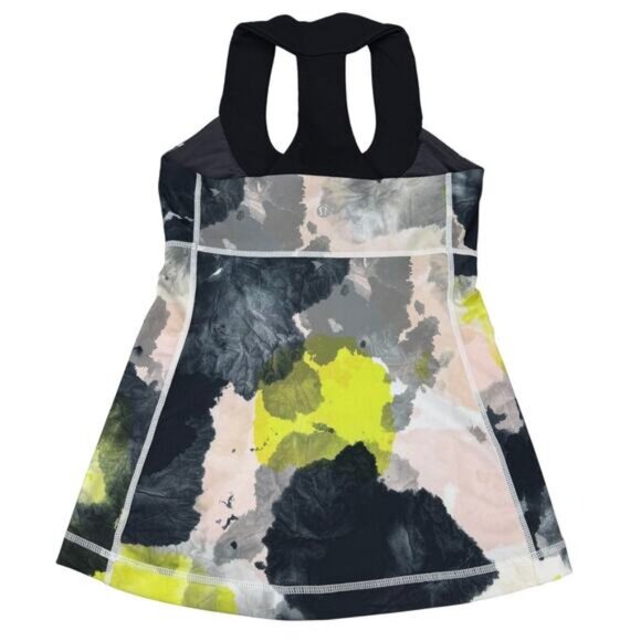 Lululemon Racerback Shelf Bra Tank Top in Citron Tinted Canvas Size 4 - Picture 5 of 5